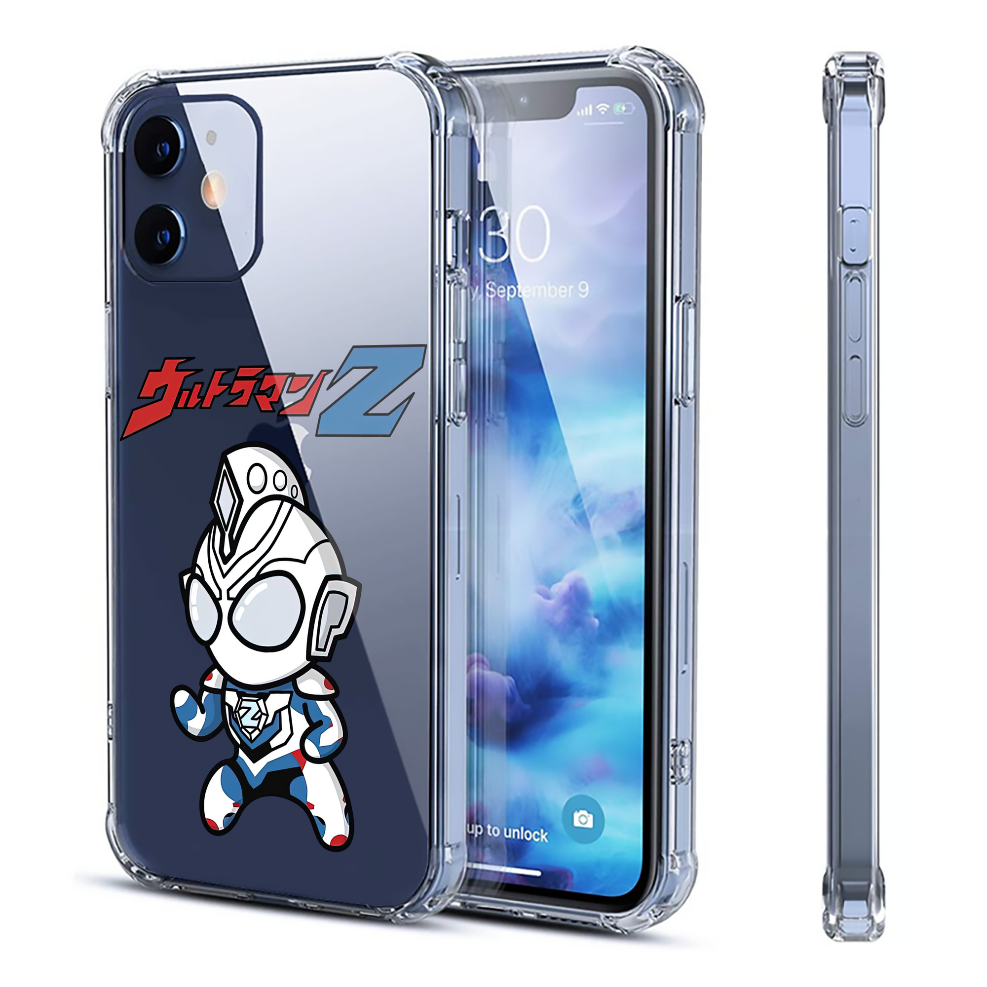 （画像用） ウルトラマン Ultraman 【iPhone 12シリーズ対応】透明スマホケース（クリアソフトケース）